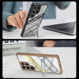 Armor Lens Protection With Holder translucent Case For Samsung