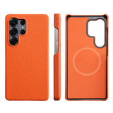 Natural Cowhide Leather Magnetic Case for Samsung