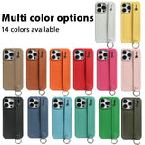 Premium Genuine Leather Wristband Strap Bracket Case For iPhone