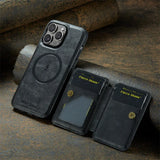 Magnetic Leather Wallet Case for iPhone
