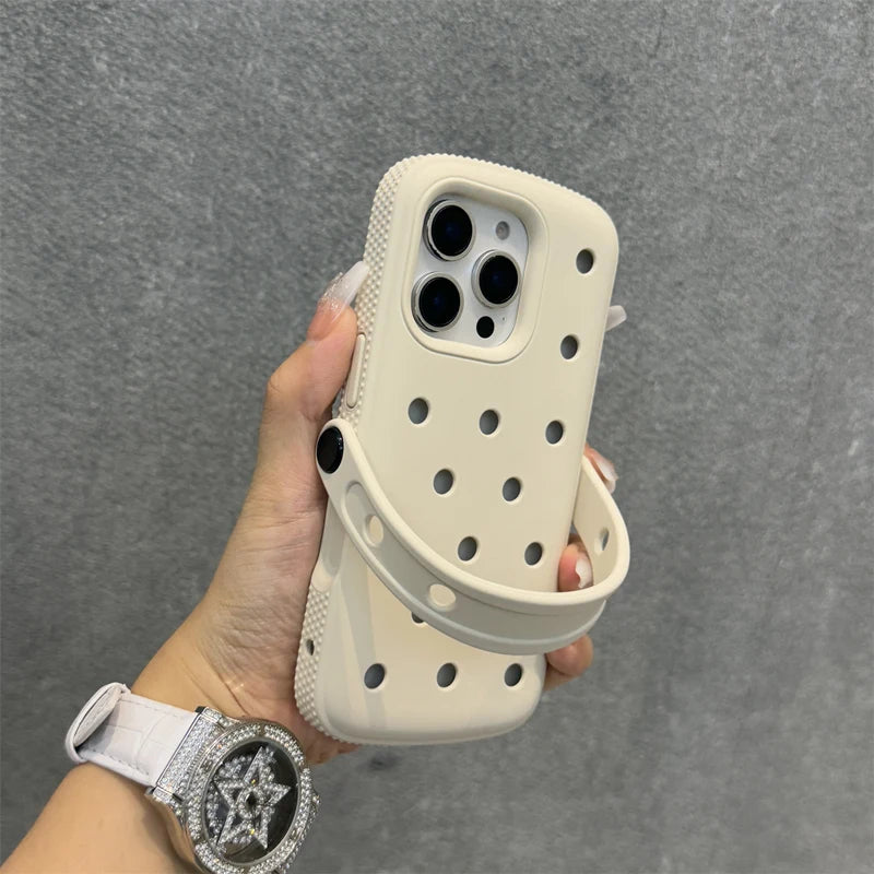 Solid Color Silicone Hole Mesh Cooling Case for iPhone