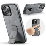 Ultra-thin Leather Bracket Back Cover for iPhone