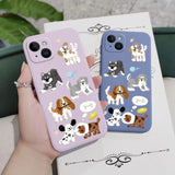Chalk Drawing Dog Silicone Phone Case For iPhone