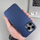 Natural Titanium Grating Stripe Case For iPhone