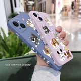 Chalk Drawing Dog Silicone Phone Case For iPhone