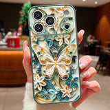 Magnetic Butterfly Pattern Phone Case For iPhone