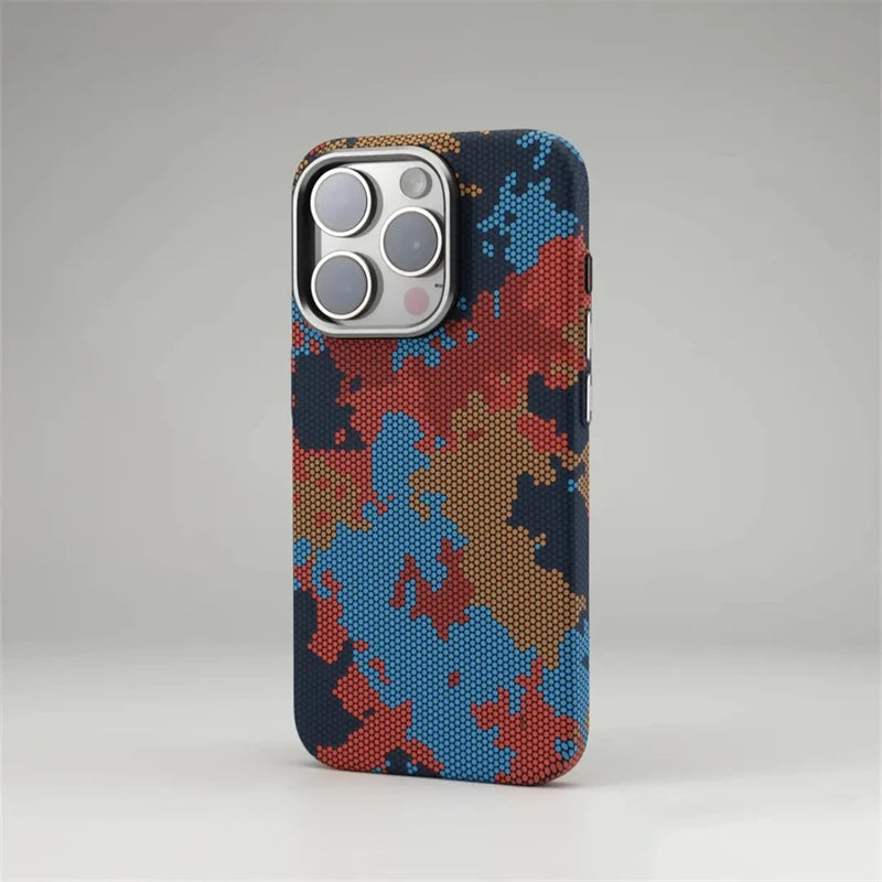 Camouflage Graffiti Relief Magnetic Case For iPhone