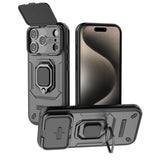 Slide Camera Protect Ring Holder Armor Case For iPhone