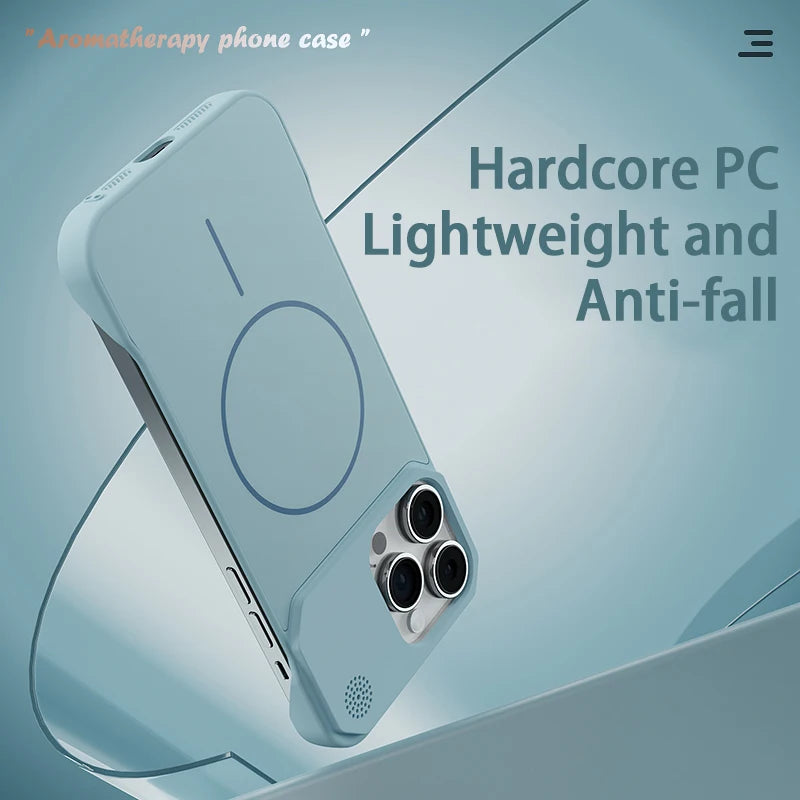 Magnetic Matte Frameless Aromatherapy Case For iPhone
