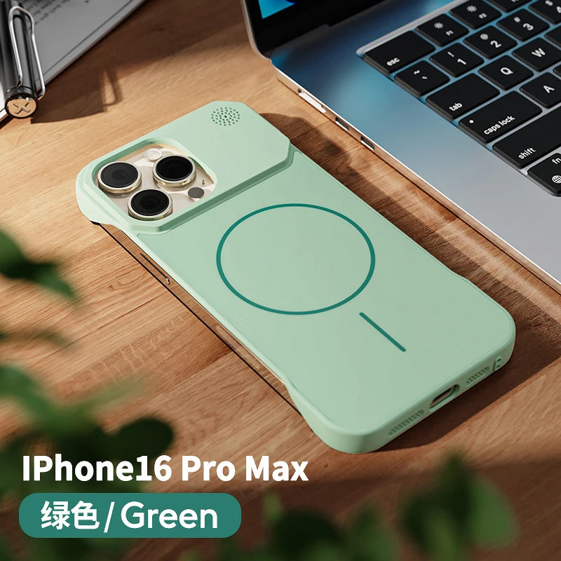 Magnetic Matte Frameless Aromatherapy Case For iPhone