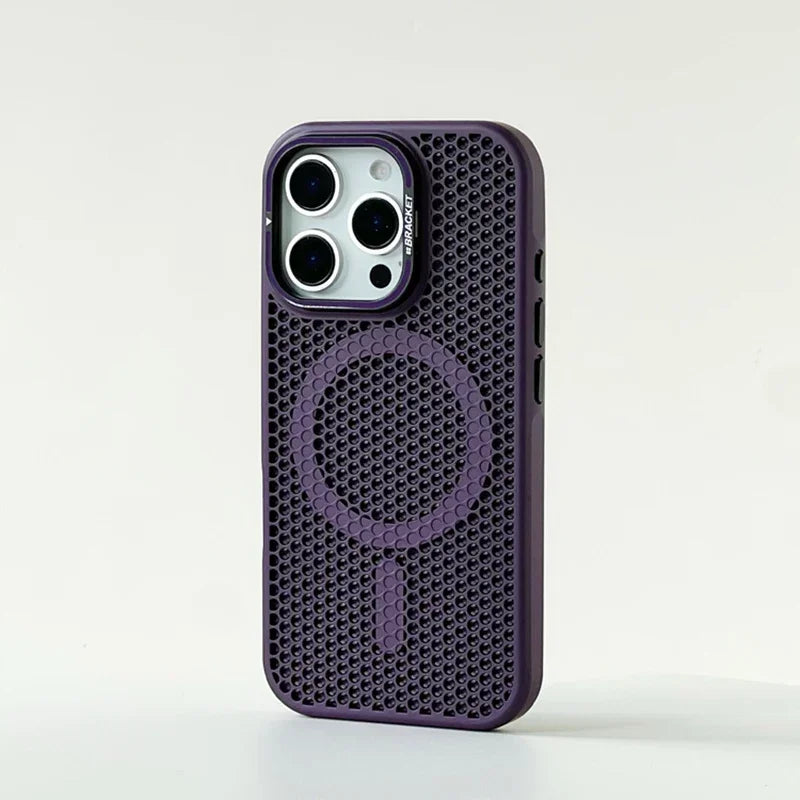 Honeycomb Grid Mesh Cooling Magnetic Case for iPhone