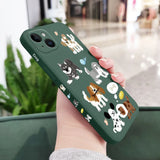 Chalk Drawing Dog Silicone Phone Case For iPhone