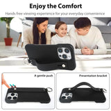 Premium Genuine Leather Wristband Strap Bracket Case For iPhone
