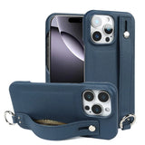 Premium Genuine Leather Wristband Strap Bracket Case For iPhone