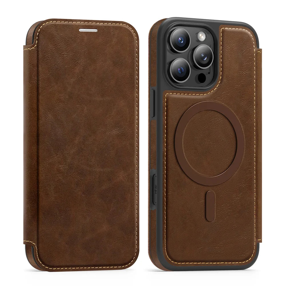 Magnetic Flip Leather Wallet Magnet Phone Case For iPhone