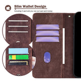 Metal buckle Leather Wallet Magnetic Flip  Case For iPhone
