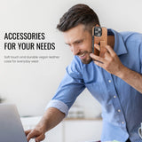 Ultra-thin Leather Bracket Back Cover for iPhone