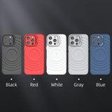 Matte Ripple Magnetic Folding Camera Stand Case For iPhone