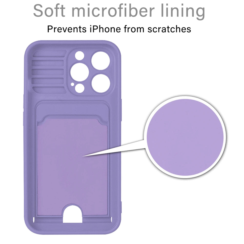 Magnetic Ring Card Holder Slide Camera Protector Case For iPhone