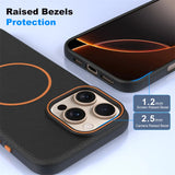 Lichee Texture Protector Magnetic Case For iPhone