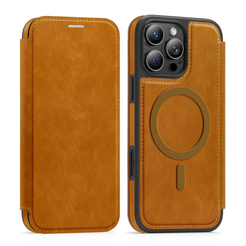 Magnetic Flip Leather Wallet Magnet Phone Case For iPhone