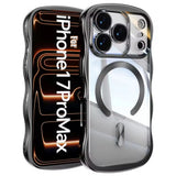 Plating Clear Wave Magnetic Case for iPhone