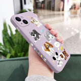 Chalk Drawing Dog Silicone Phone Case For iPhone