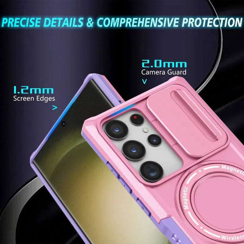 Hybrid Armor Magnetic Case For Samsung