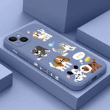 Chalk Drawing Dog Silicone Phone Case For iPhone