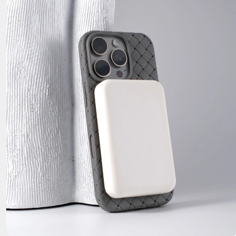 Luxury Ultra Thin Weave Grid Breathable Magnetic Case For iPhone