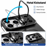 Matte Magnetic Lens Stand Hard PC Case for iPhone
