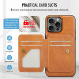 Magnetic Leather Wallet Case for iPhone