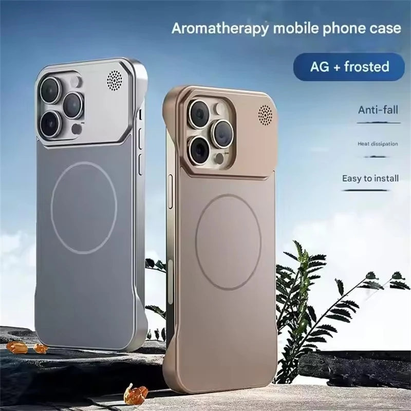 Magnetic Matte Frameless Aromatherapy Case For iPhone
