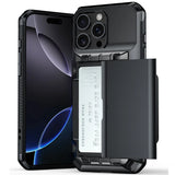 Slide Wallet Bracket Slot Phone Case For iPhone