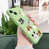 Chalk Drawing Dog Silicone Phone Case For iPhone