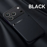 Luxury Shockproof Leather Magnetic Case For iPhone