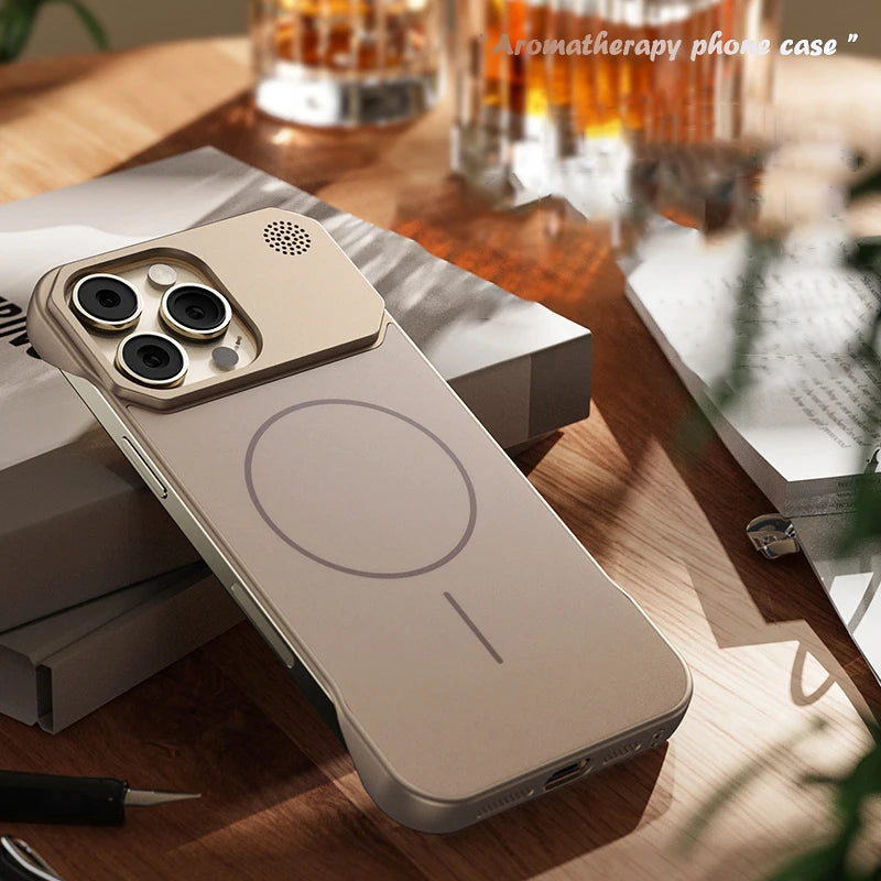 Magnetic Luxury Solid Color Aromatherapy Case For iPhone