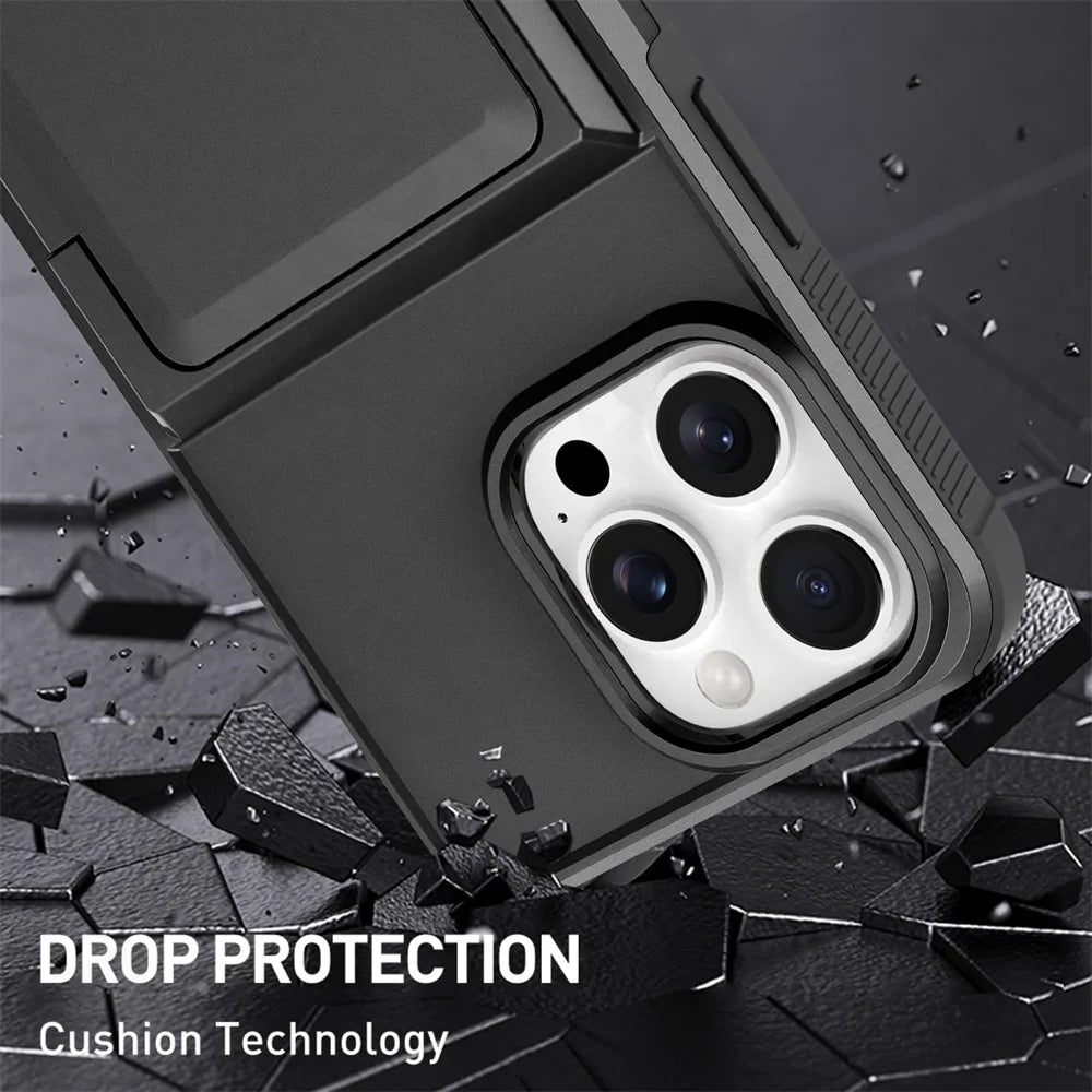 Wallet Credit Card Holder ID Card Slot Case For iPhone