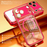 Luxury Plating Transparent Magnetic Case For iPhone