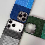 Grid Pattern Magsafe Magnetic Phone Case For iPhone