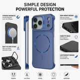 Matte Magnetic Lens Stand Hard PC Case for iPhone