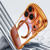 Plating Clear Wave Magnetic Case for iPhone