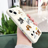 Chalk Drawing Dog Silicone Phone Case For iPhone