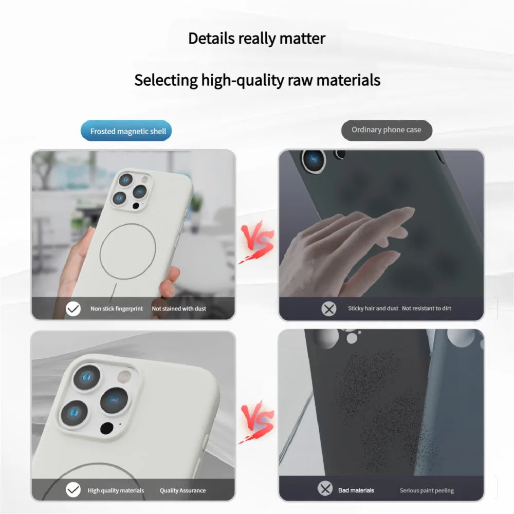 Luxury Frosted TPU Magnetic Case For iPhone