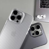 Natural Titanium Grating Stripe Case For iPhone