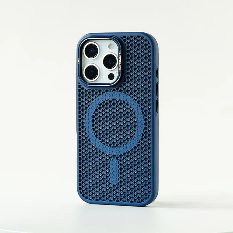 Honeycomb Grid Mesh Cooling Magnetic Case for iPhone