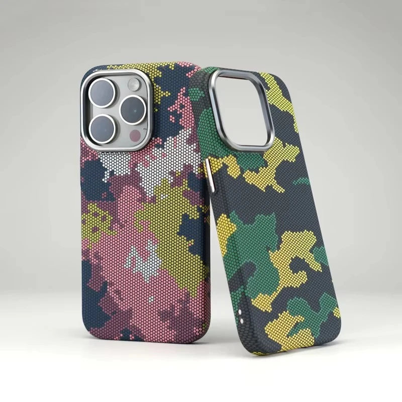 Camouflage Graffiti Relief Magnetic Case For iPhone