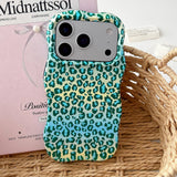 Luxury 2 in 1 Gradient Leopard Print Shockproof Protective Case for iPhone