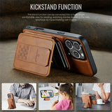 Magnetic Leather Wallet Case for iPhone