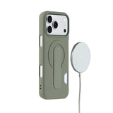 Soft Liquid Silicone Magnetic Strap Holder Card Slot Case For iPhone